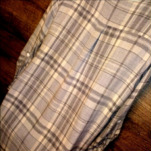 Wanderlux Drop Hem Tunic Size S Gray Plaid NWOT - Picture 9 of 12